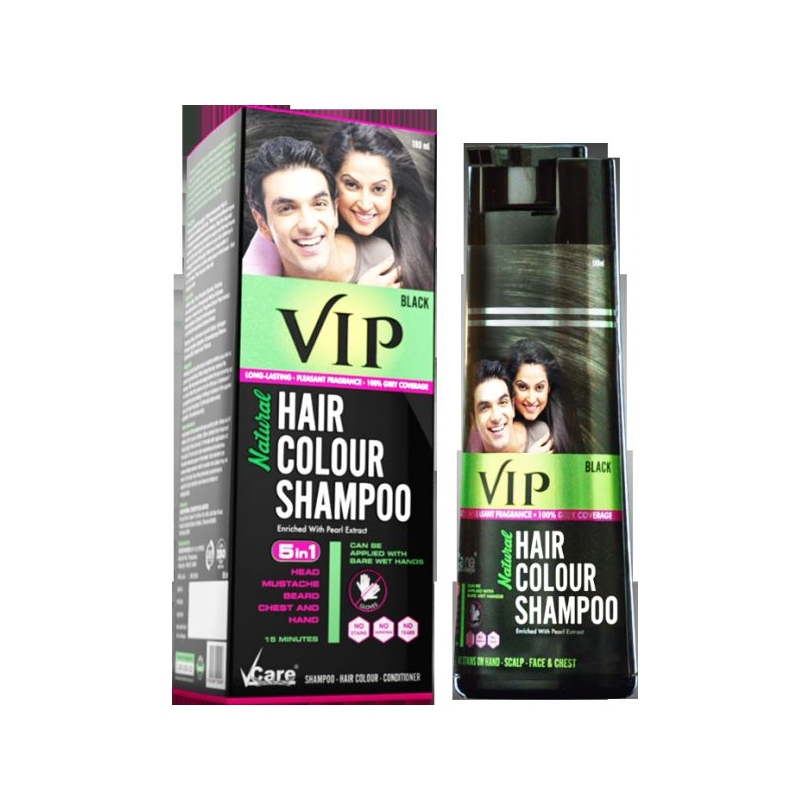 Natural Hair Colour Shampoo (Black) - VIP - India Supermarkt