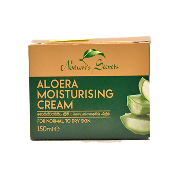 Nature's Secrets Aloera Moisturising Cream for deep hydration and skin nourishment, available at India Supermarkt Switzerland.