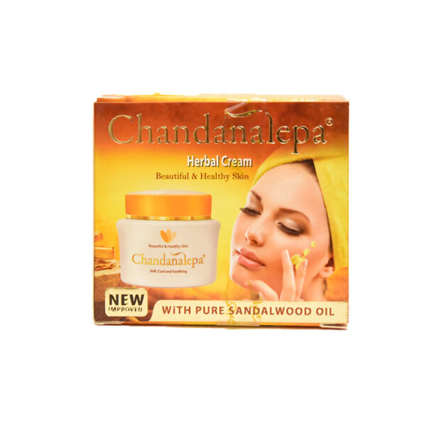Chandanalepa Herbal Cream for natural skin care and nourishment, available at India Supermarkt Switzerland.