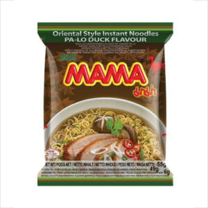 MAMA Oriental Style Instant Noodles in Pa Lo Duck Flavour for a quick and tasty meal, available at India Supermarkt Switzerland.