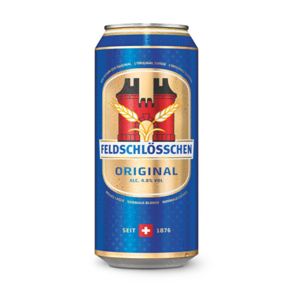 Feldschlösschen Beer bottle available at India supermarkt Switzerland