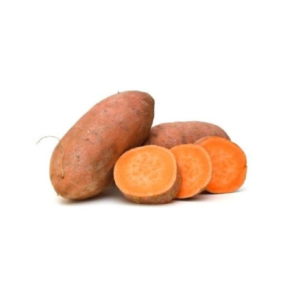 Orange Süßkartoffeln aus Lateinamerika, reich an Geschmack und Nährstoffen, verfügbar bei India Supermarkt Switzerland.