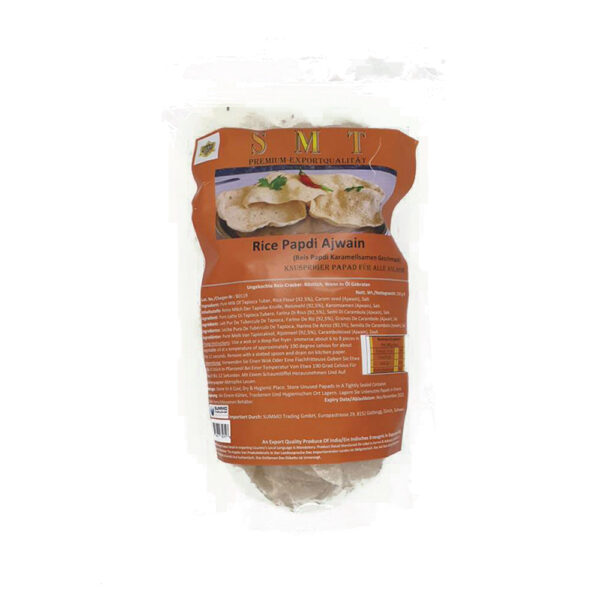Crispy Rice Papdi Ajwain Papadam - India Supermarkt Switzerland - Flavored Snack