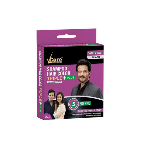 Vcare Shampoo Hair Color Truple +plus at India Supermarkt Switzerland - Convenient and vibrant hair coloring solution