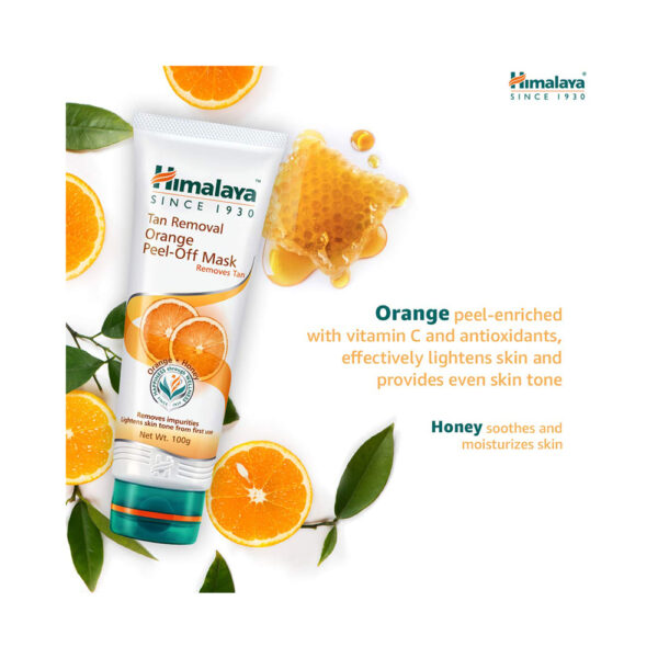 Himalaya Tan Removal Orange Peel-Off Mask available at India Supermarkt in Switzerland, perfect for radiant and rejuvenated skin