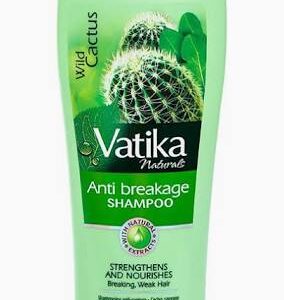 Vatika Naturals Wild Cactus Anti Breakage Shampoo for strong and healthy hair, available at India Supermarkt Switzerland.